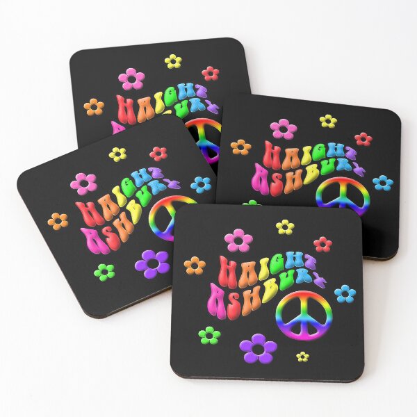 Item preview, Haight Ashbury Groovy Peace on Black designed and sold by Tara Thralls.