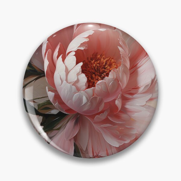 Item preview, Peony Tile 13: Ruffled Symphony in Blush and Blossom, Rose-Kissed Dreams on Leafy Thrones designed and sold by TheBrainArt.