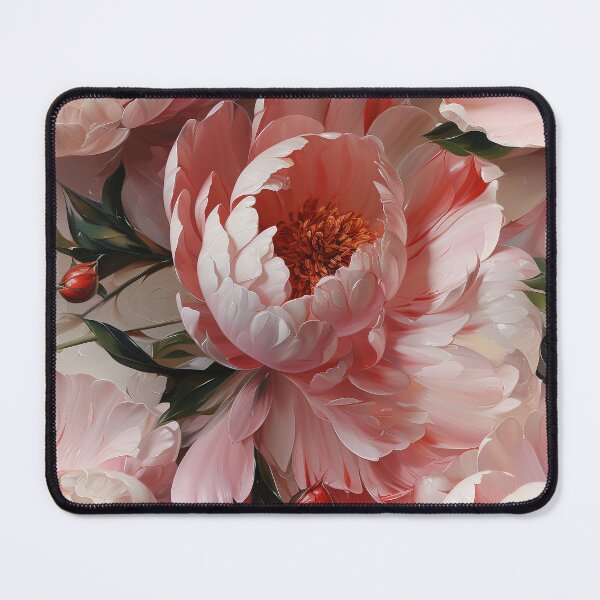 Item preview, Peony Tile 13: Ruffled Symphony in Blush and Blossom, Rose-Kissed Dreams on Leafy Thrones designed and sold by TheBrainArt.