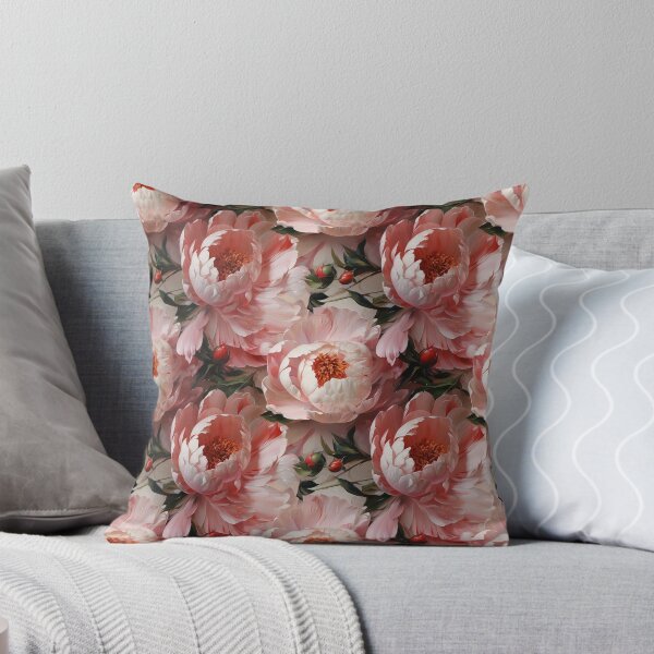 Item preview, Peony Tile 13: Ruffled Symphony in Blush and Blossom, Rose-Kissed Dreams on Leafy Thrones designed and sold by TheBrainArt.