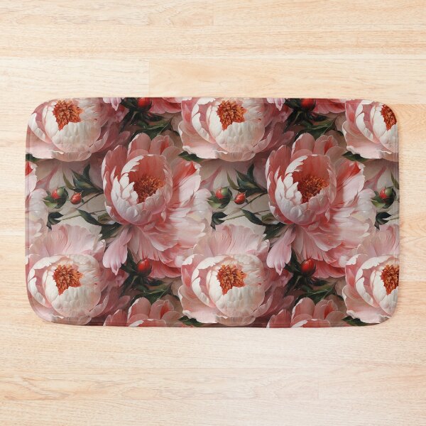 Item preview, Peony Tile 13: Ruffled Symphony in Blush and Blossom, Rose-Kissed Dreams on Leafy Thrones designed and sold by TheBrainArt.