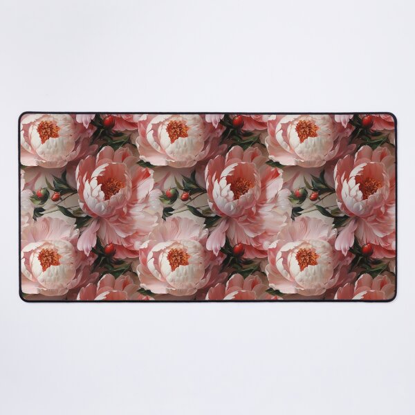 Item preview, Peony Tile 13: Ruffled Symphony in Blush and Blossom, Rose-Kissed Dreams on Leafy Thrones designed and sold by TheBrainArt.