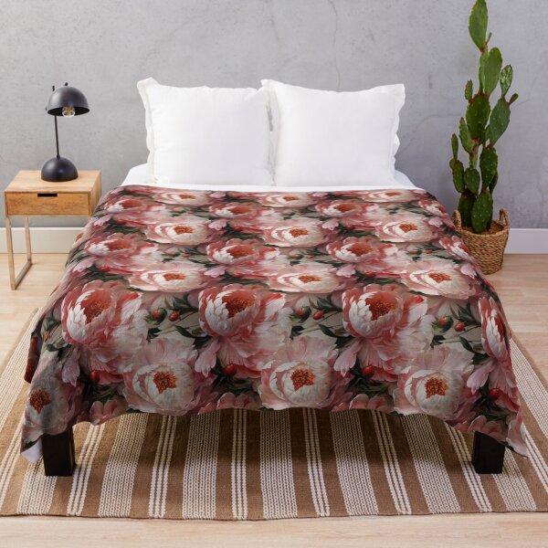 Item preview, Peony Tile 13: Ruffled Symphony in Blush and Blossom, Rose-Kissed Dreams on Leafy Thrones designed and sold by TheBrainArt.