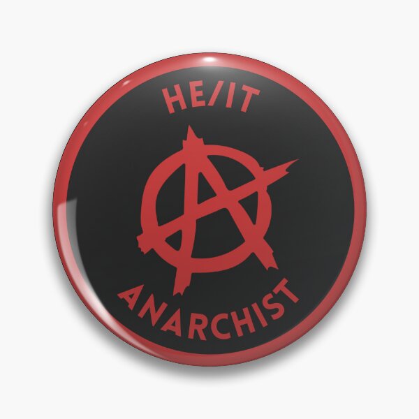 Item preview, He/It Pronouns | Anarchist Anarchy LGBTQ | He It Pronoun designed and sold by Furia LGBTQ+ Accessories.