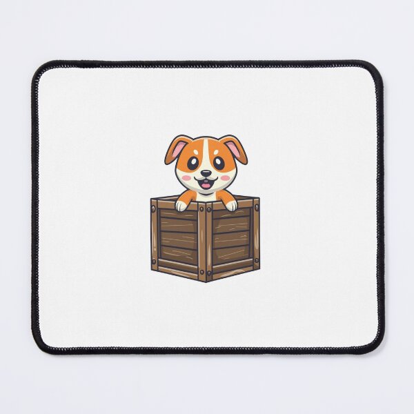 Item preview, Cute Shiba Inu Puppy Smile in a Wooden Crate Box designed and sold by vetshop.