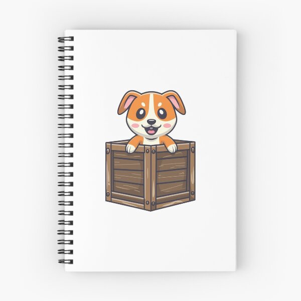 Item preview, Cute Shiba Inu Puppy Smile in a Wooden Crate Box designed and sold by vetshop.