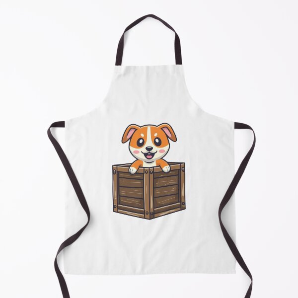 Item preview, Cute Shiba Inu Puppy Smile in a Wooden Crate Box designed and sold by vetshop.