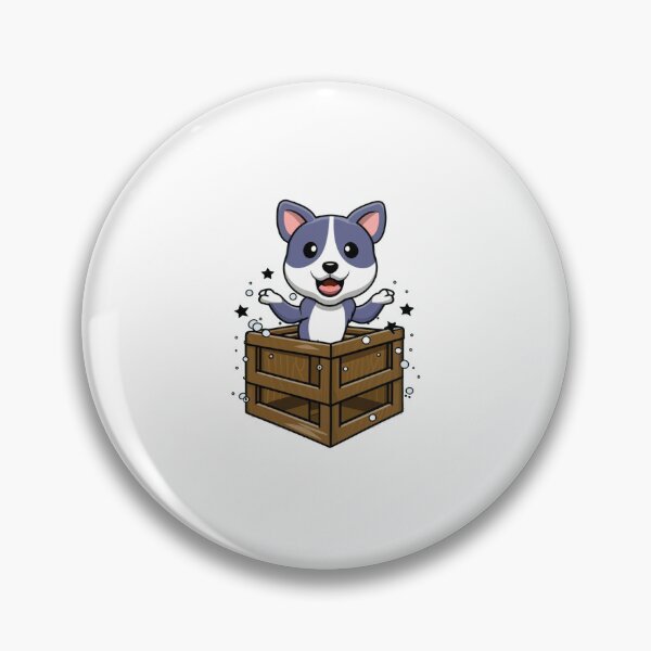 Item preview, Cute Pitbull Puppy Smile in a Wooden Crate Box designed and sold by vetshop.