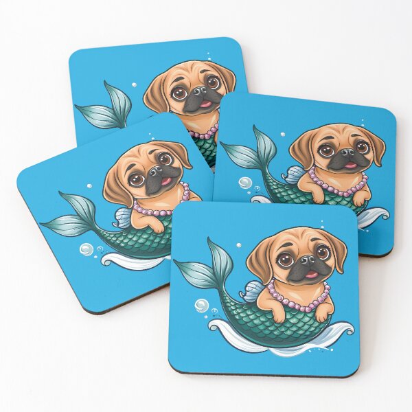 Item preview, Mia the Puggle Mermaid designed and sold by Ben Del Vacchio.