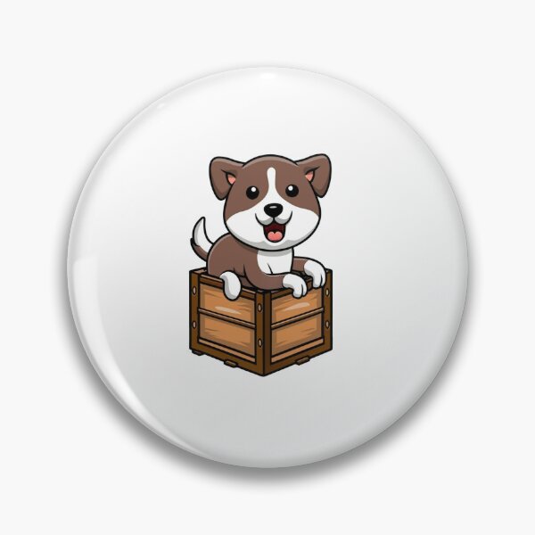 Item preview, A Cute Puppy Smile in a Wooden Crate Box designed and sold by vetshop.