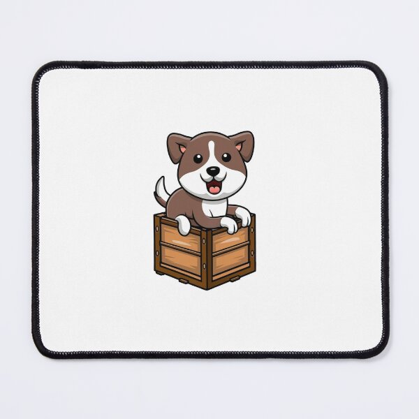 Item preview, A Cute Puppy Smile in a Wooden Crate Box designed and sold by vetshop.