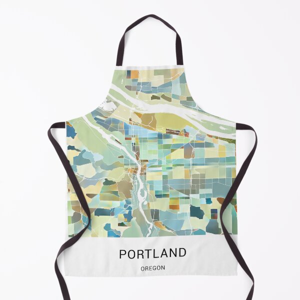 Item preview, Portland Oregon Named City Map - Pastel Color Scheme designed and sold by StylishStacks.