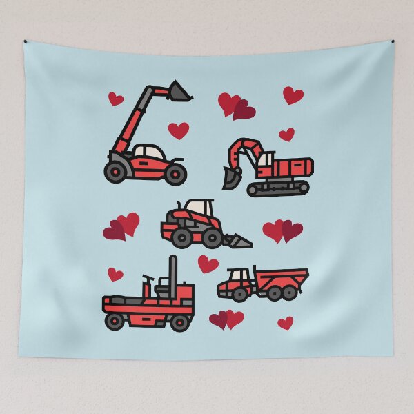 Item preview, Valentines day construction trucks for boys kids toddler designed and sold by Lady-Frost.