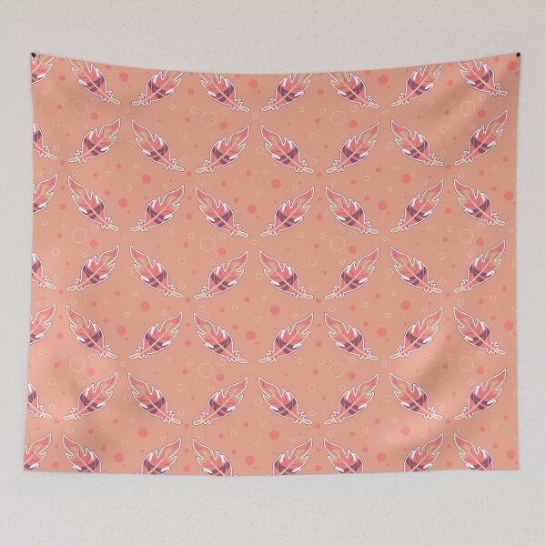 Item preview, Simple pink template with feathers and circles designed and sold by VaskanianArt.