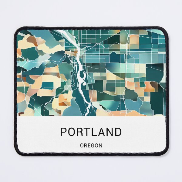 Item preview, Portland Oregon Named City Map - Lush Green designed and sold by StylishStacks.