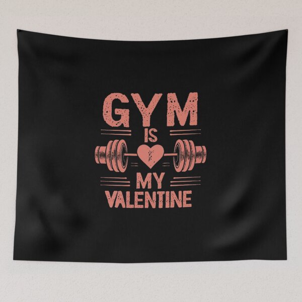 Item preview, Gym is my valentine designed and sold by Creativedsigna.