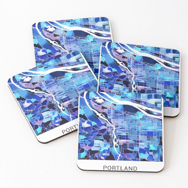 Item preview, Portland Oregon Named City Map - Marine Blue designed and sold by StylishStacks.
