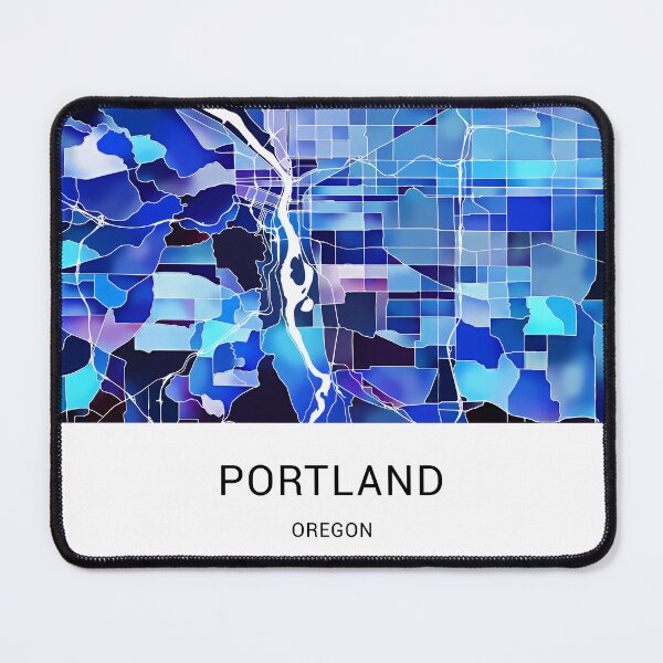 Item preview, Portland Oregon Named City Map - Marine Blue designed and sold by StylishStacks.