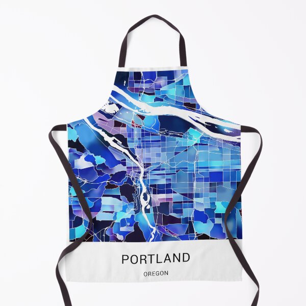 Item preview, Portland Oregon Named City Map - Marine Blue designed and sold by StylishStacks.