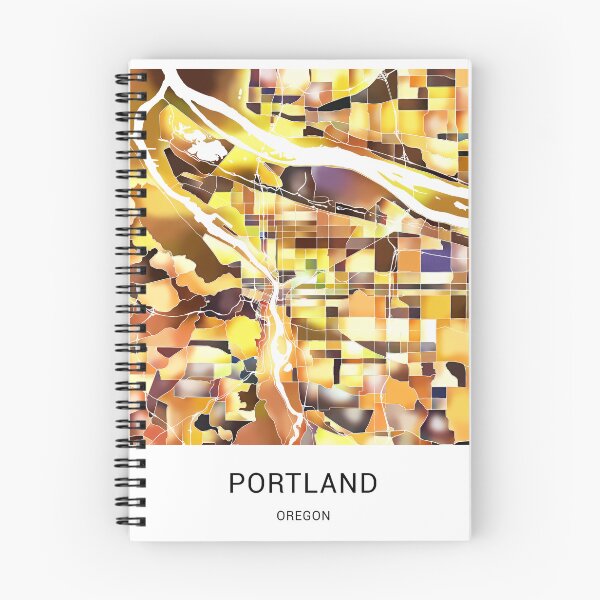 Item preview, Portland Oregon Named City Map - Golden Yellow designed and sold by StylishStacks.