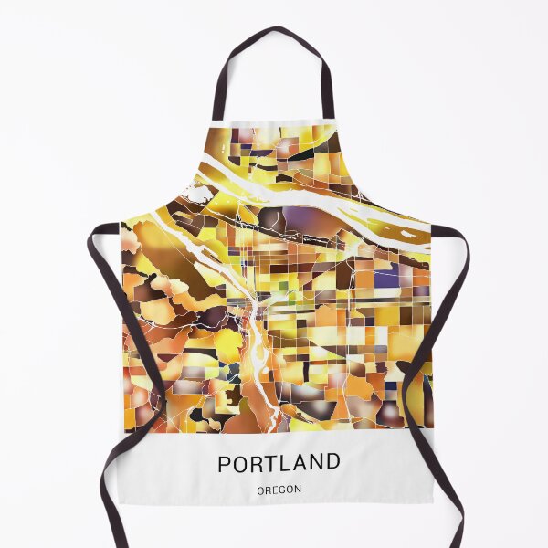Item preview, Portland Oregon Named City Map - Golden Yellow designed and sold by StylishStacks.