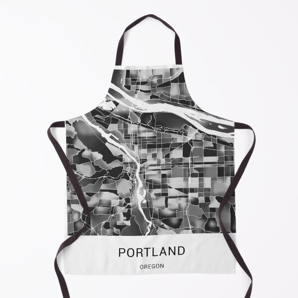Item preview, Portland Oregon Named City Map - Black and White Monochrome designed and sold by StylishStacks.