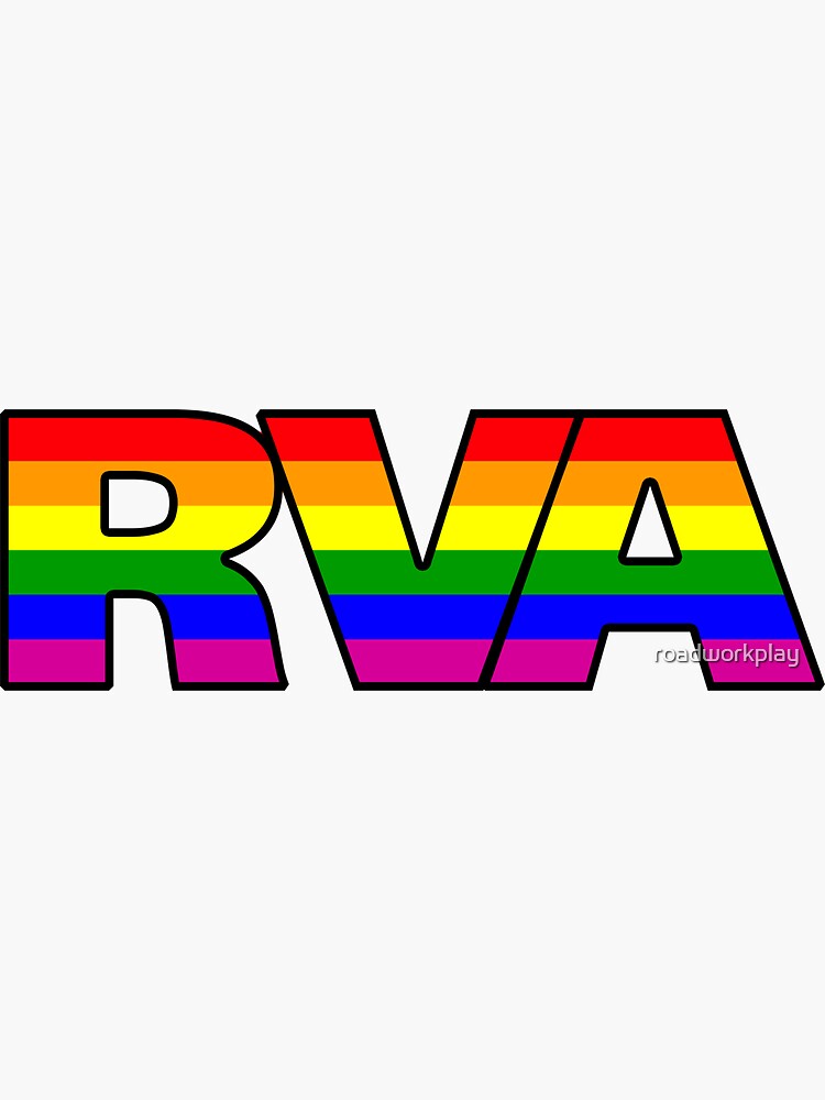 "RVA Rainbow Pride LGBT Richmond Virginia Gay Pride Flag" Sticker for