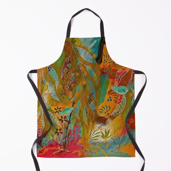 Item preview, Painting with Blue birds, gum leaves and flowers. designed and sold by Leonie Mac Lean.