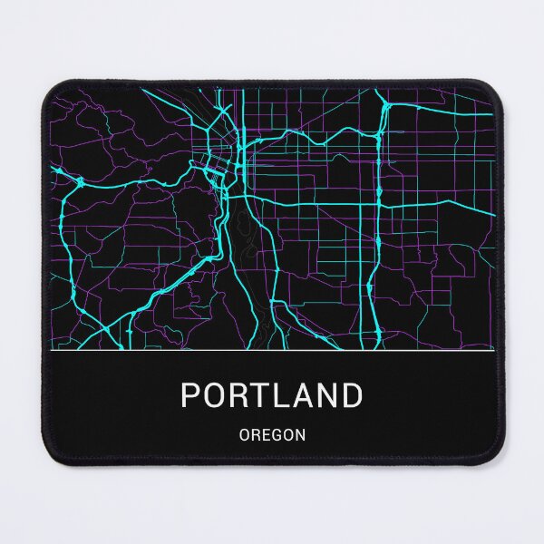 Item preview, Portland Oregon Named City Map - Neon Fantasy designed and sold by StylishStacks.
