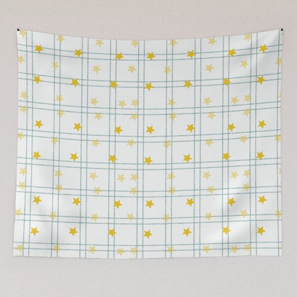 Item preview,  Abstract background scarf with stars Seamless pattern of stars and grid lines designed and sold by APHIDAT-TA.