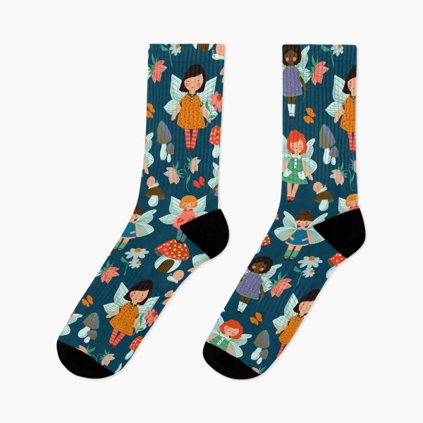 Item preview, Fairy Magical Woodland Night Time Pattern designed and sold by THE PRINTED SQUARE STUDIO.