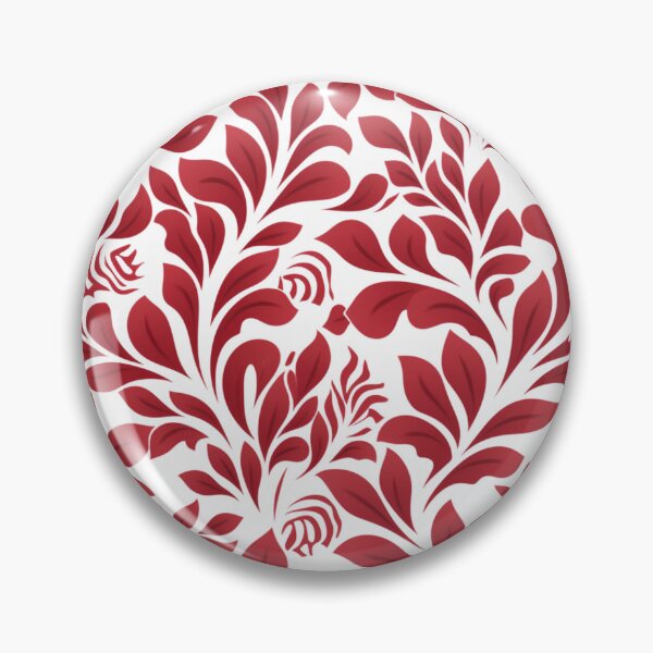 Item preview, Burgundy and White Floral Pattern designed and sold by GrinGalore.