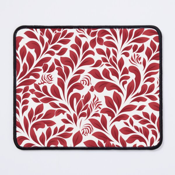Item preview, Burgundy and White Floral Pattern designed and sold by GrinGalore.