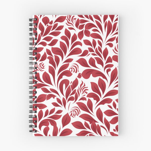 Item preview, Burgundy and White Floral Pattern designed and sold by GrinGalore.
