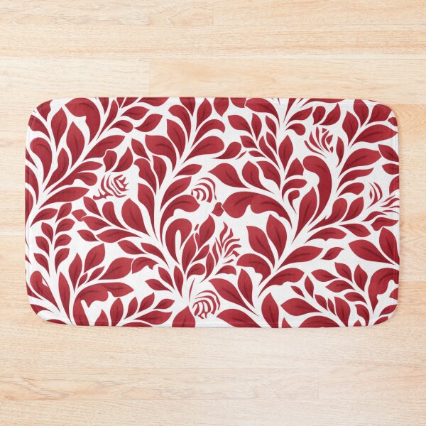 Item preview, Burgundy and White Floral Pattern designed and sold by GrinGalore.