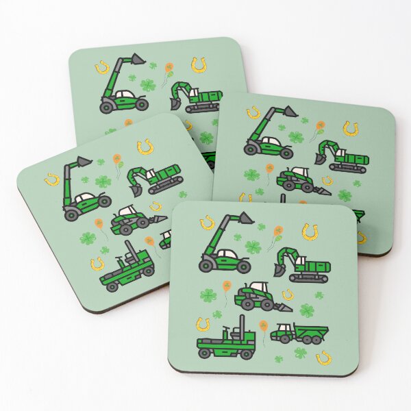 Item preview, St. Patrick's Day construction trucks for boys kids toddler designed and sold by Lady-Frost.