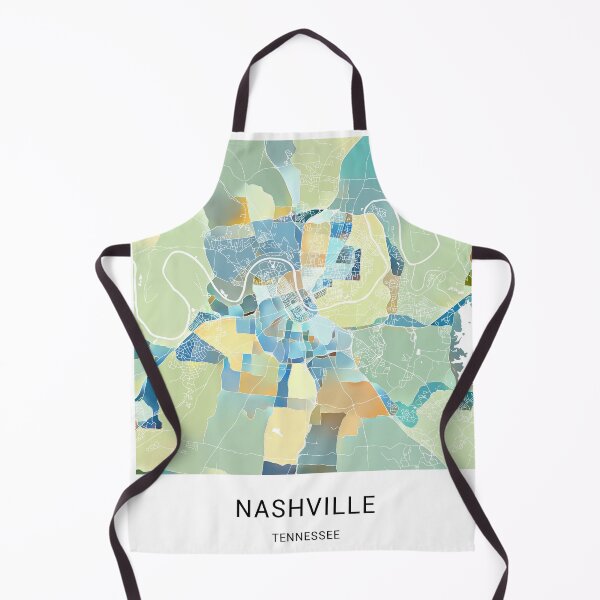 Item preview, Nashville Tennessee Named City Map - Pastel Color Scheme designed and sold by StylishStacks.