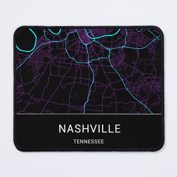 Item preview, Nashville Tennessee Named City Map - Neon Fantasy designed and sold by StylishStacks.