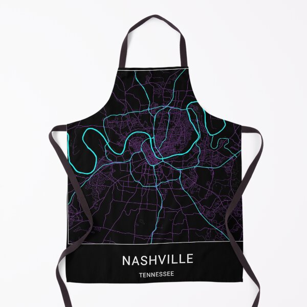 Item preview, Nashville Tennessee Named City Map - Neon Fantasy designed and sold by StylishStacks.