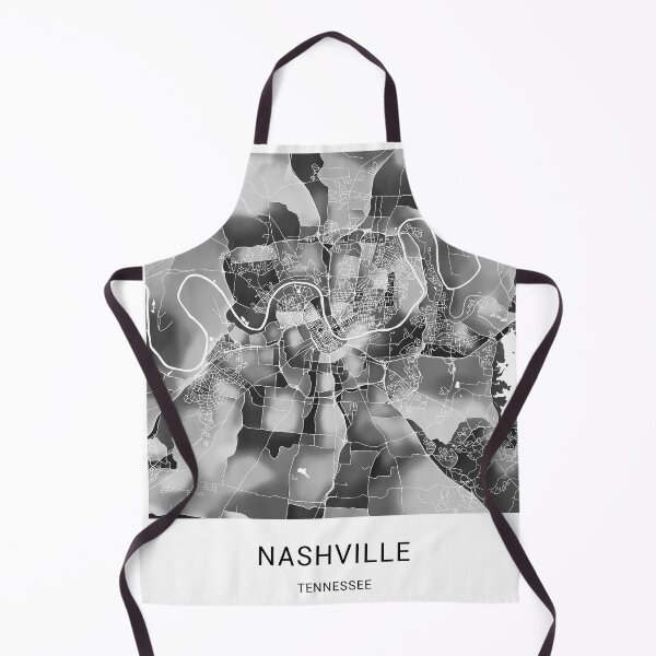 Item preview, Nashville Tennessee Named City Map - Black and White Monochrome designed and sold by StylishStacks.