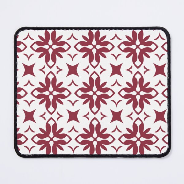 Item preview, Burgundy and White Quatrefoil Pattern designed and sold by GrinGalore.