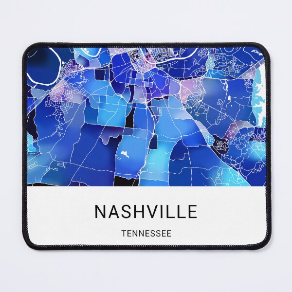 Item preview, Nashville Tennessee Named City Map - Marine Blue designed and sold by StylishStacks.
