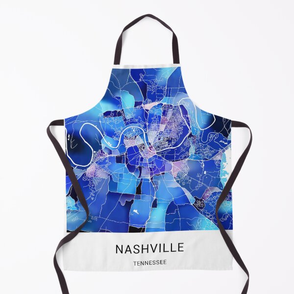 Item preview, Nashville Tennessee Named City Map - Marine Blue designed and sold by StylishStacks.