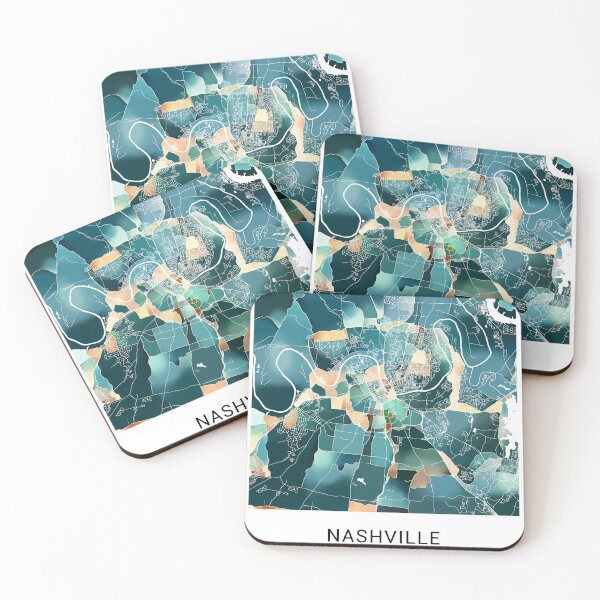 Item preview, Nashville Tennessee Named City Map - Lush Green designed and sold by StylishStacks.