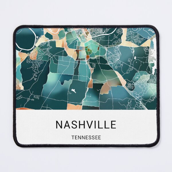 Item preview, Nashville Tennessee Named City Map - Lush Green designed and sold by StylishStacks.