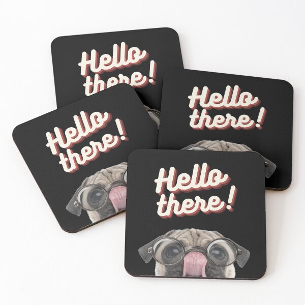 Artikelvorschau, Hello There! - Cute and Funny Pug Dog Design entworfen und verkauft von Seneku-Design.