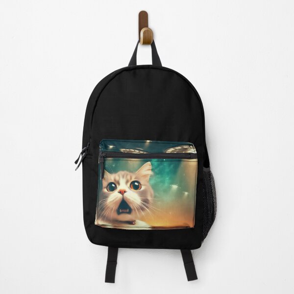 Item preview, Funny Cat selfie with UFO designed and sold by TomFrontierArt.