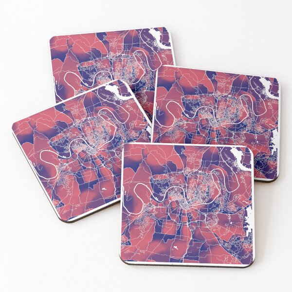 Item preview, Nashville Tennessee City Map - Red-Blue Duotone designed and sold by StylishStacks.