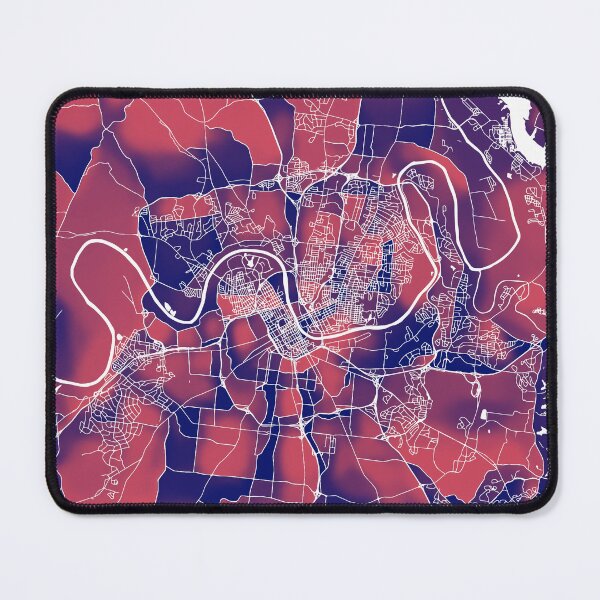 Item preview, Nashville Tennessee City Map - Red-Blue Duotone designed and sold by StylishStacks.