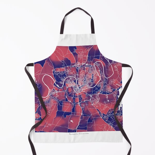 Item preview, Nashville Tennessee City Map - Red-Blue Duotone designed and sold by StylishStacks.